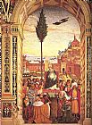 Aeneas Canvas Paintings - Aeneas Piccolomini Arrives to Ancona
